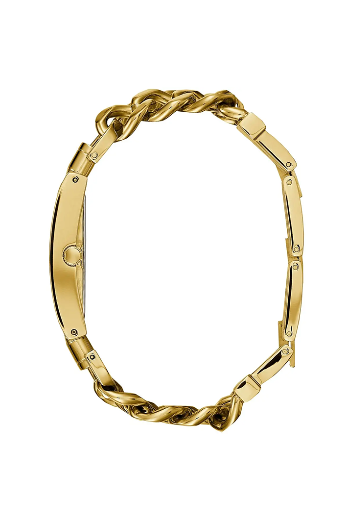 Guess Mod Heavy Metal U1117L5 Gold Tone Chain Bracelet Black Dial Watch - Image 3