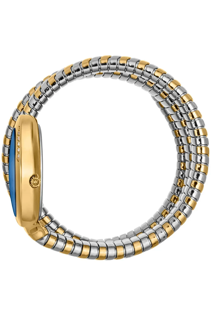 Just Cavalli Women’s JC1L228M0075 Quartz Watch – Signature Snake Design, Blue Dial & Two-Tone Stainless Steel Bracelet - Image 3