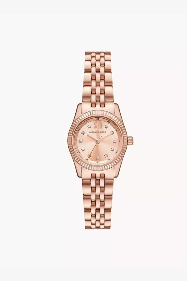 Michael Kors Lexington Three-Hand Rose Gold-Tone Stainless Steel Watch – Model MK4739