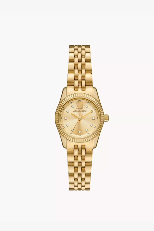 Zoom Michael Kors Lexington Three-Hand Watch Gold Sunray – Model MK4741
