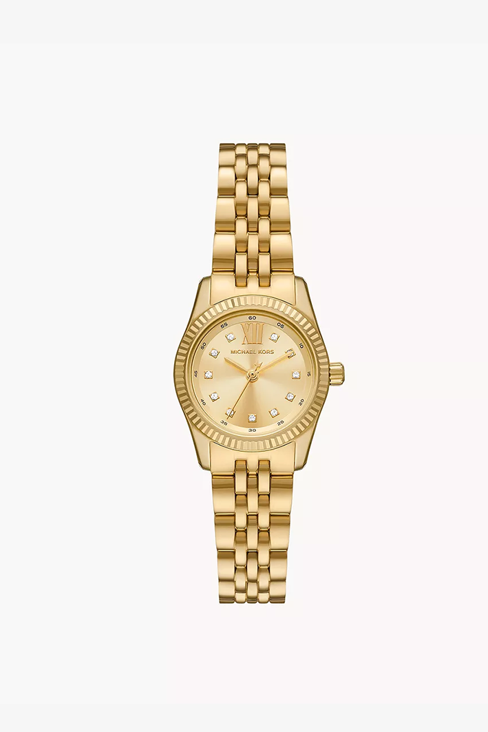 Zoom Michael Kors Lexington Three-Hand Watch Gold Sunray – Model MK4741