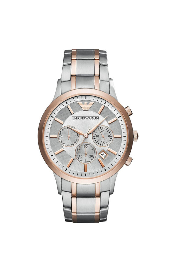 Emporio Armani Renato Men’s Watch AR11077 – Gray Dial Two-Tone Stainless Steel