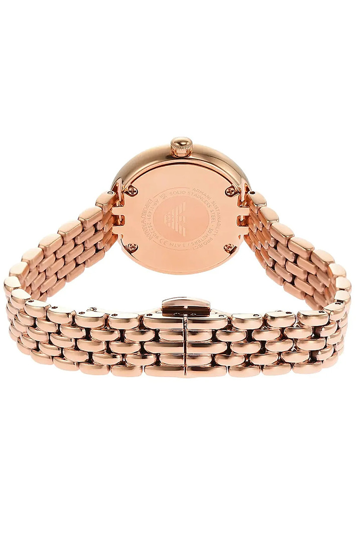 Emporio Armani Rosa AR11355 Rose Gold Pavé Crystal Watch - Image 6