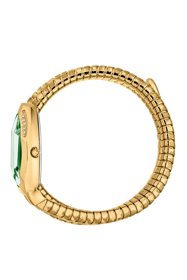 Just Cavalli Women’s JC1L226M0035 Quartz Watch – Signature Snake Design, Green & Silver Dial, Gold Stainless Steel Bracelet - Image 3