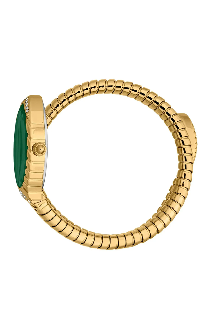 Just Cavalli JC1L322M0035 Women’s Signature Snake Watch – Gold Stainless Steel with Green Dial, 32mm Luxury Quartz Timepiece - Image 3