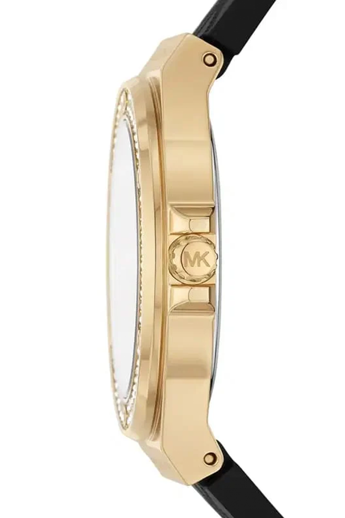 Michael Kors Lennox MK7281 Women’s Gold Case Black Silicone Strap Analog Watch - Image 6
