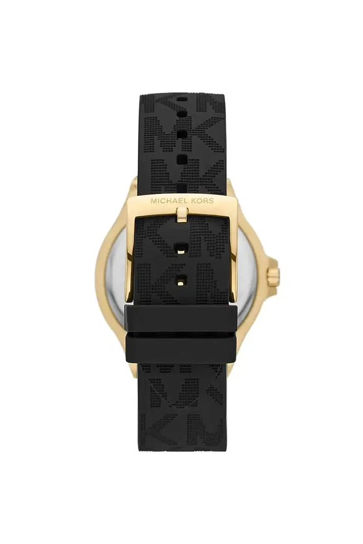 Michael Kors Lennox MK7281 Women’s Gold Case Black Silicone Strap Analog Watch - Image 3