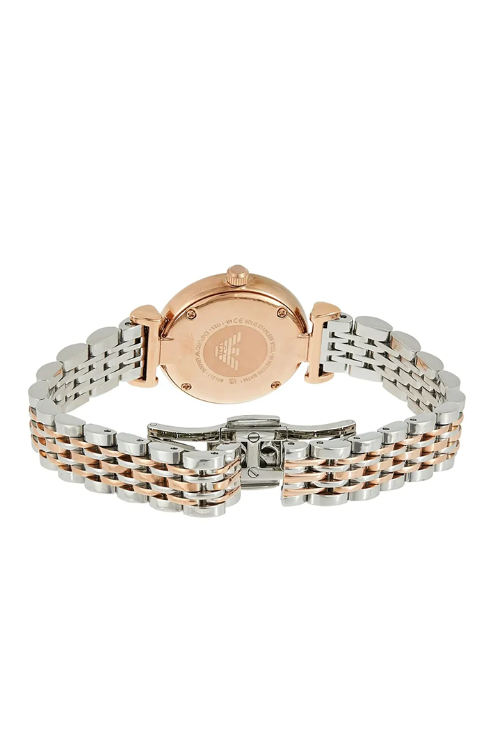 Emporio Armani Gianni T-Bar AR11223 Women’s Watch – Pink Dial Two-Tone Stainless Steel Elegant Fashion Watch - Image 6