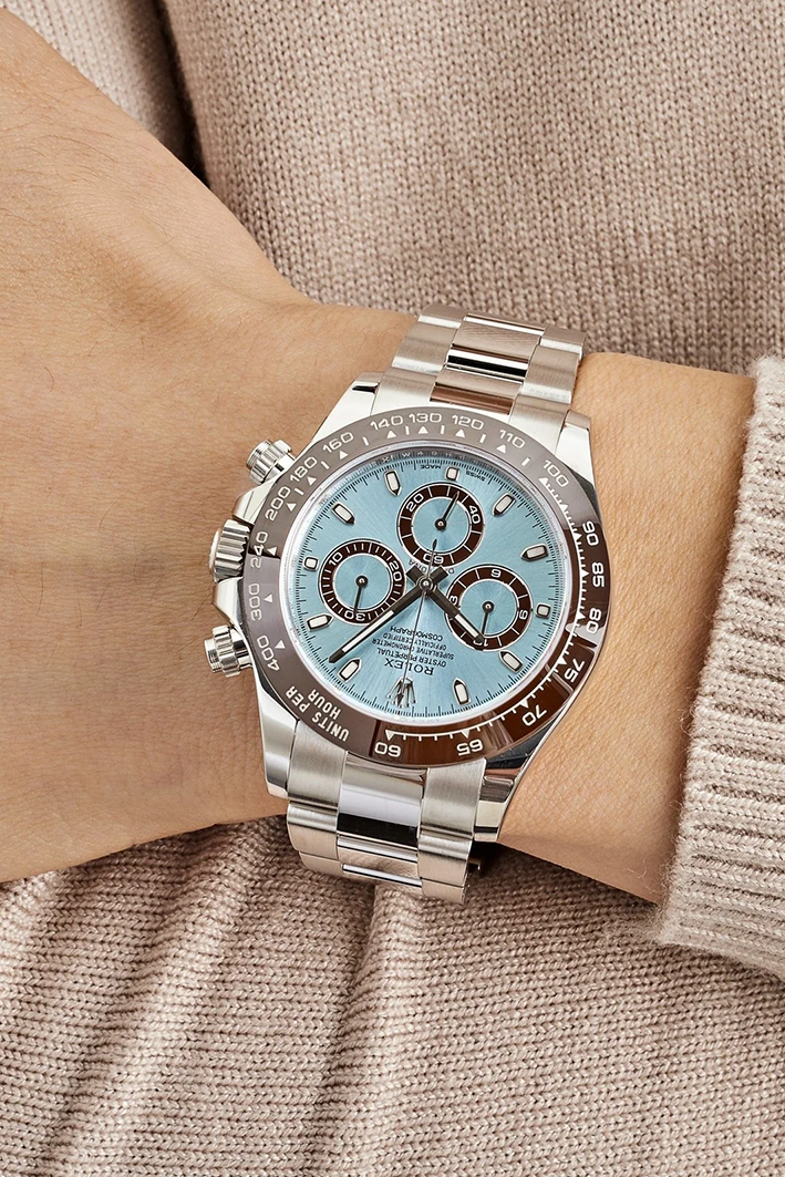 Rolex Cosmograph Daytona Watch For Men - Ice Blue Dial - Image 5