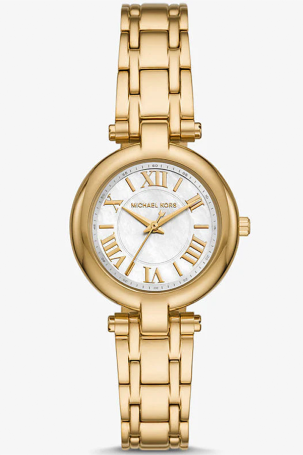 Michael Kors Lennox MK01083 Gold-Tone White Mother of Pearl Women's Watch