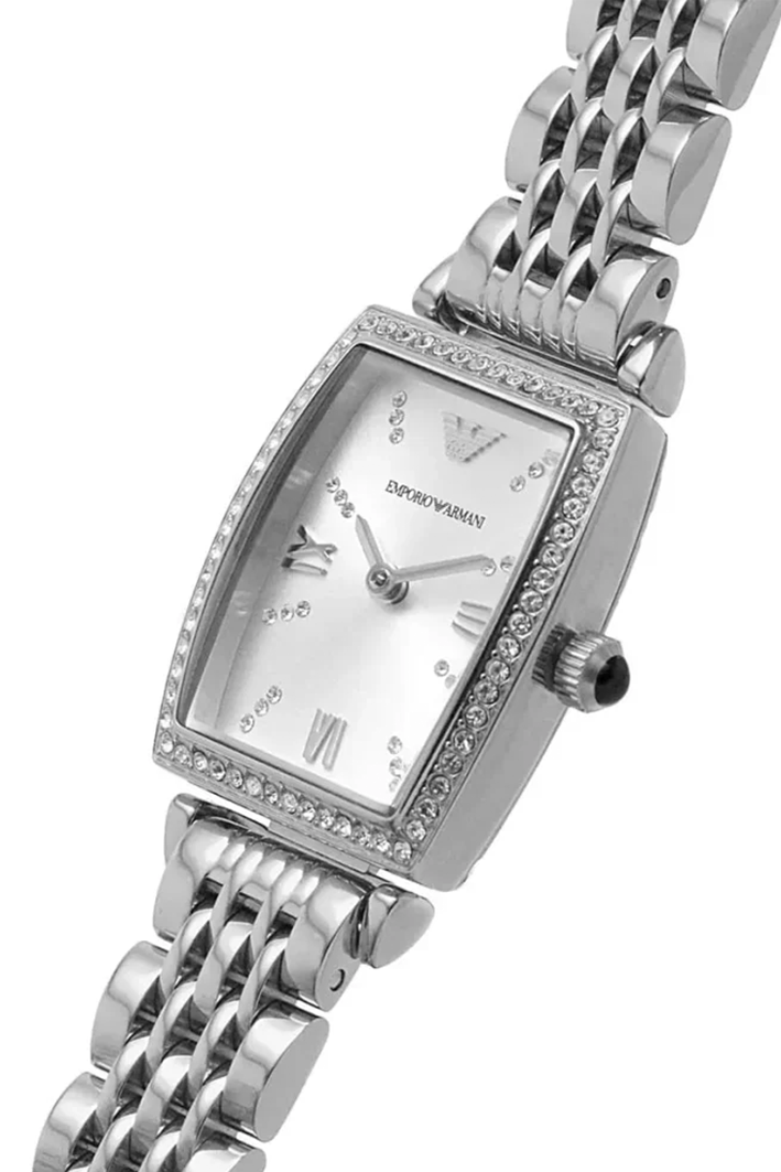 Emporio Armani Gianni T-Bar AR11405 Women’s Watch – White Dial Square Stainless Steel Elegant Fashion Watch - Image 4