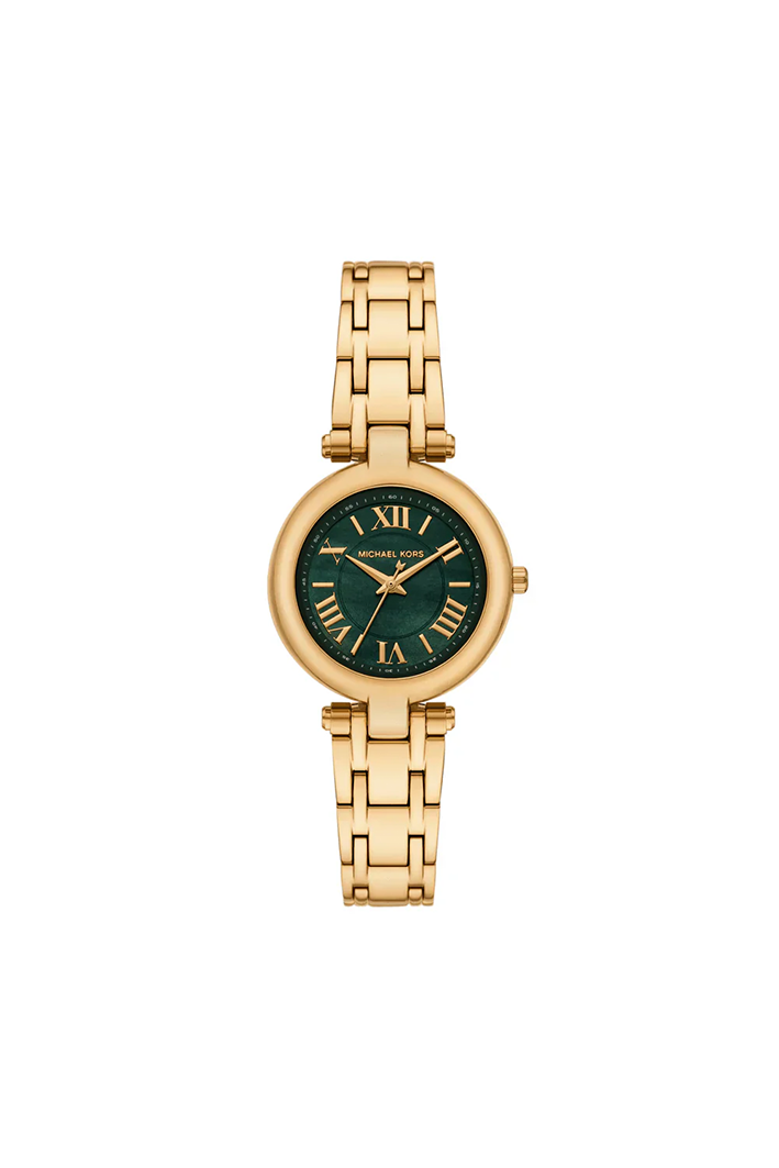 Michael Kors Lennox MK4892 Gold-Tone Green Mother of Pearl Women's Watch