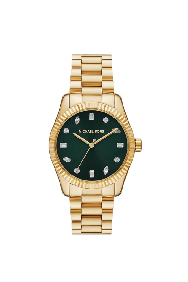 Michael Kors Lexington MK7449 Women’s Quartz Watch – Green Dial Gold Stainless Steel Bracelet