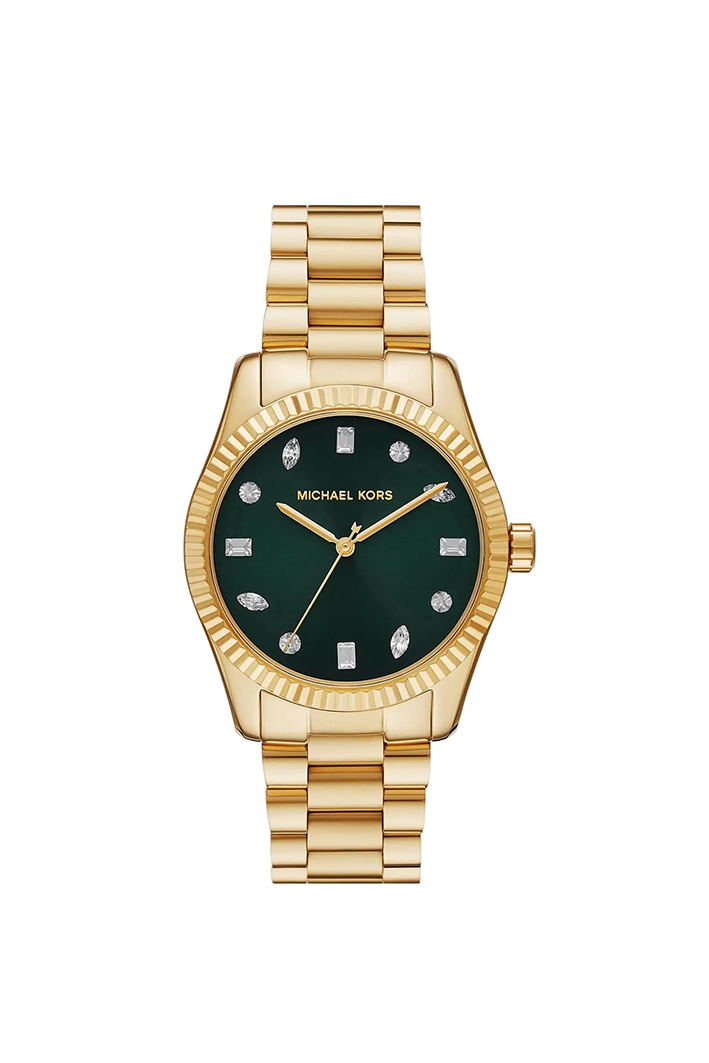 Michael Kors Lexington MK7449 Women’s Quartz Watch – Green Dial Gold Stainless Steel Bracelet