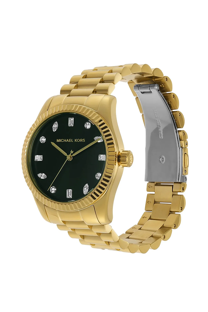 Michael Kors Lexington MK7449 Women’s Quartz Watch – Green Dial Gold Stainless Steel Bracelet - Image 2