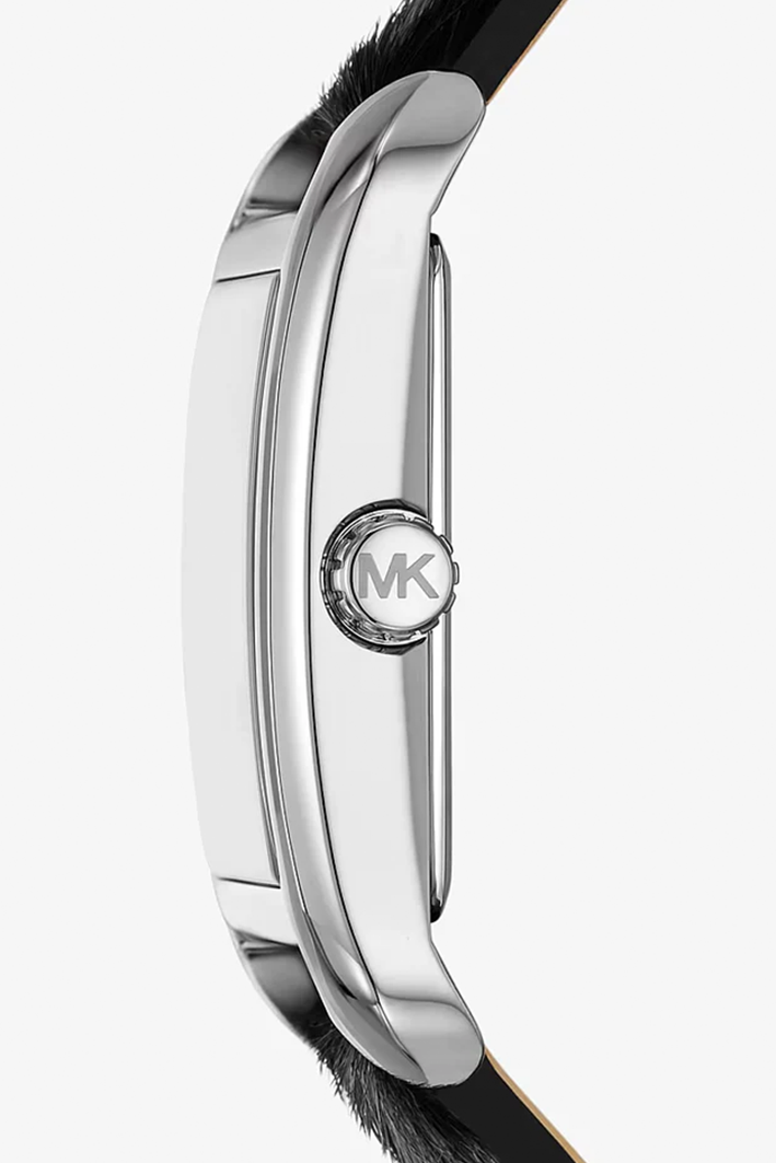Michael Kors Emery Silver-Tone and Cheetah-Print Calf Hair Watch (Model: MKO1199) - Image 2