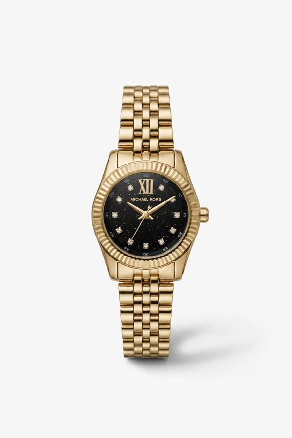 Michael Kors MK4802 Lexington Three-Hand Gold-Tone Stainless Steel Watch