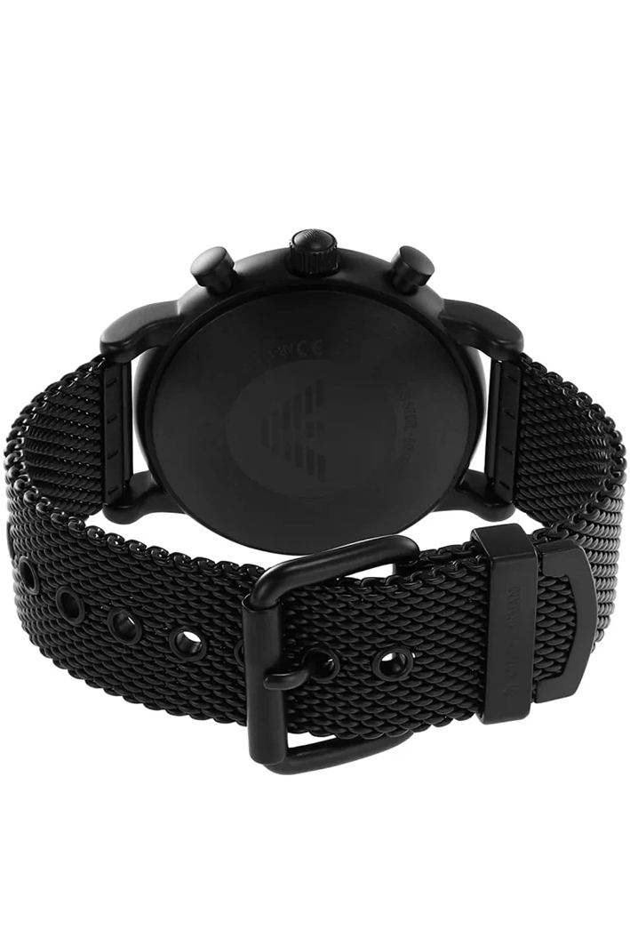 Emporio Armani AR11470 Luigi Men's Chronograph Watch – Green Dial, Black Stainless Steel Strap, 46mm Quartz - Image 8