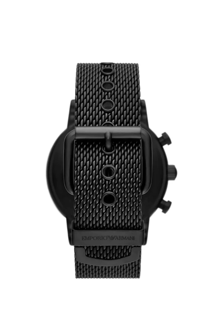 Emporio Armani AR11470 Luigi Men's Chronograph Watch – Green Dial, Black Stainless Steel Strap, 46mm Quartz - Image 3