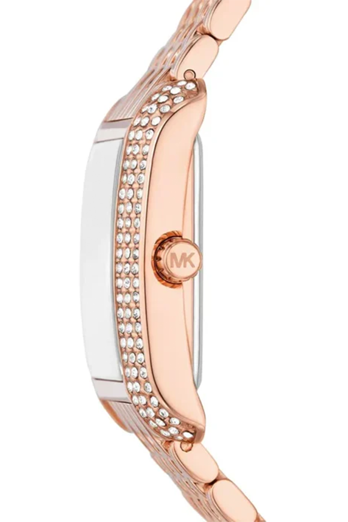 Michael Kors Mini Emery MK4743 Women’s Watch – Rose Gold Stainless Steel Bracelet & White Dial | 33mm Square Quartz Elegant Timepiece - Image 3
