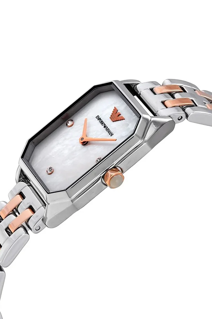 Emporio Armani Gioia AR11146 Women’s Watch – Square White Dial Two-Tone Stainless Steel Elegant Fashion Watch - Image 3