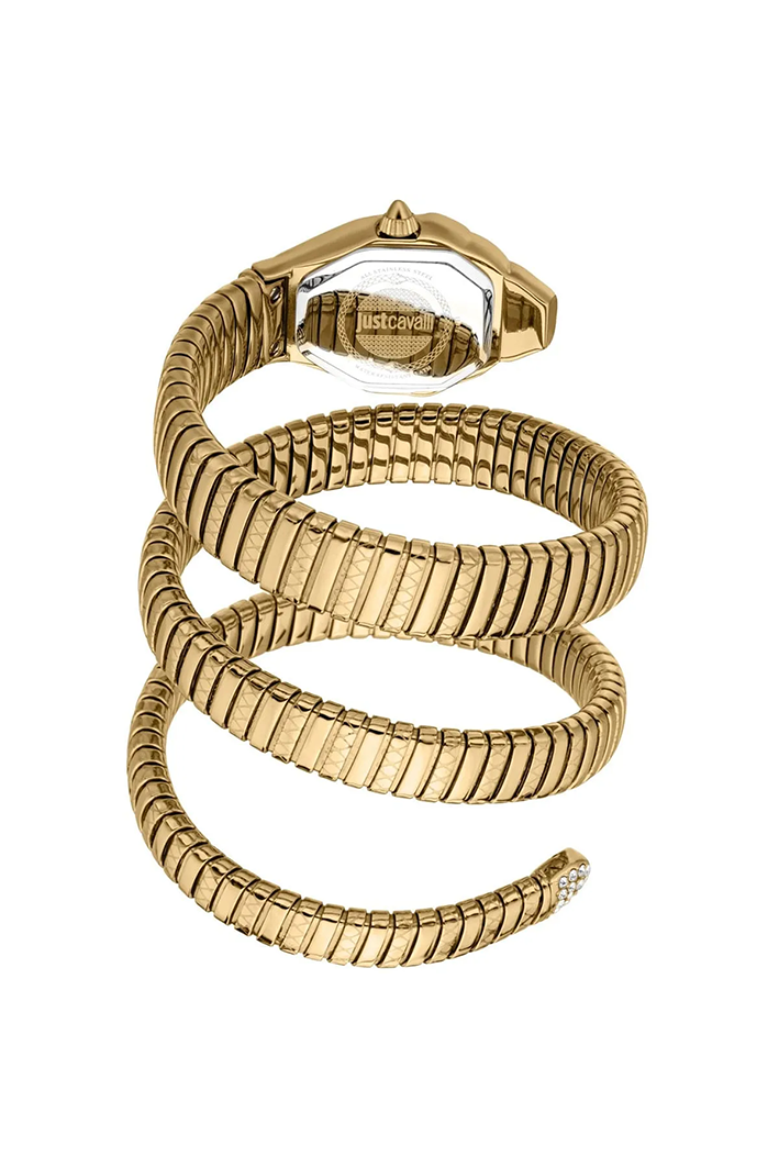 Just Cavalli Women’s JC1L370M0035 Quartz Watch – Signature Snake Design, Green Dial & Gold Stainless Steel Bracelet - Image 2