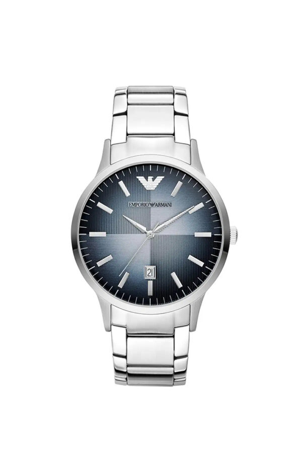 Emporio Armani Renato Large Men’s Watch AR2472 – Blue Dial, Silver Stainless Steel, 43mm