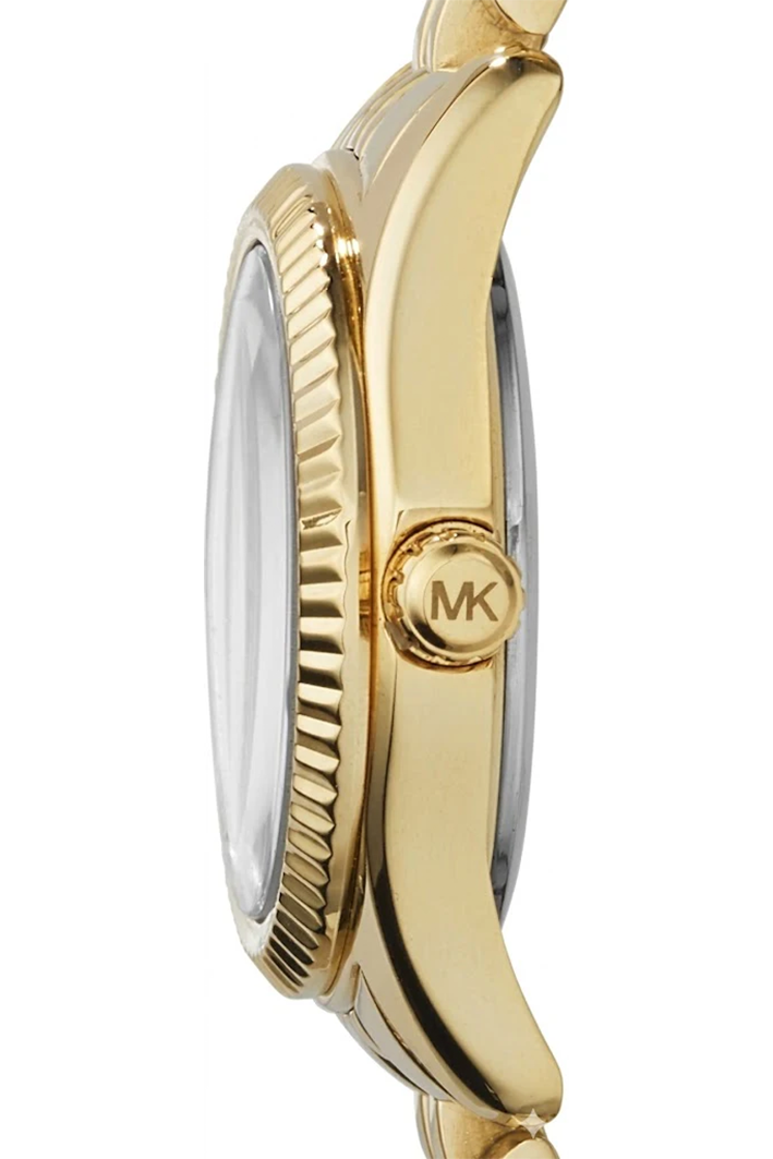Michael Kors MK3284 Women’s Watch – Red Dial, Gold Stainless Steel Bracelet, Fluted Bezel, Quartz Movement - Image 3