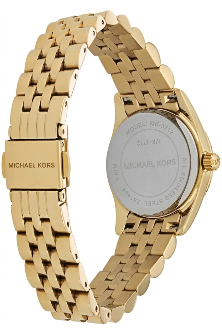 Michael Kors MK3284 Women’s Watch – Red Dial, Gold Stainless Steel Bracelet, Fluted Bezel, Quartz Movement - Image 2