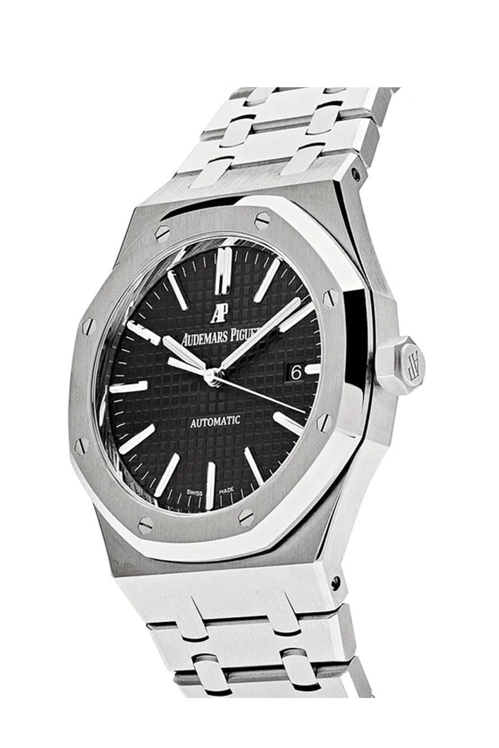 Audemars Piguet Royal Oak Stainless Steel - Black Dial - Image 2